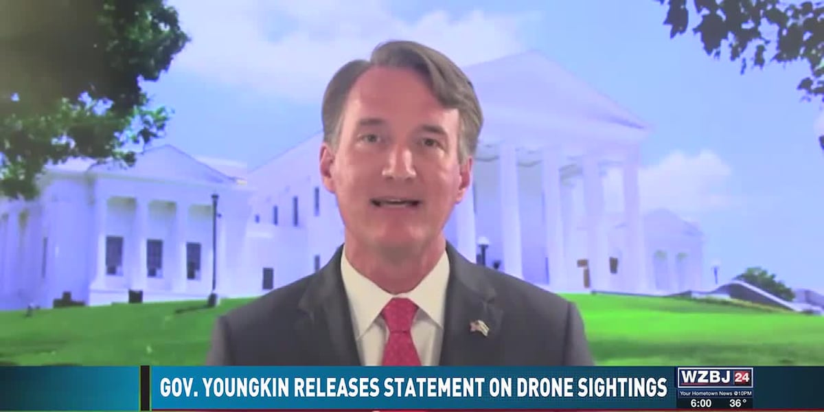 Governor Glenn Youngkin releases statement about drone sightings in Virginia Governor Glenn Youngkin releases statement about drone sightings in Virginia