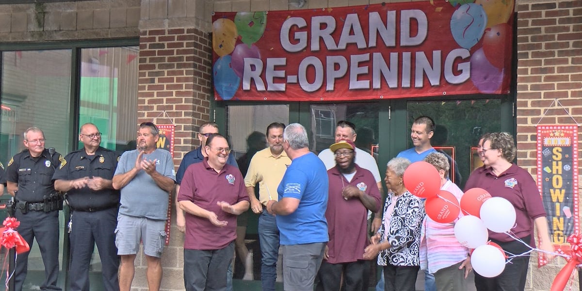 Welsh residents celebrate the re-opening of the Pocahontas Theater