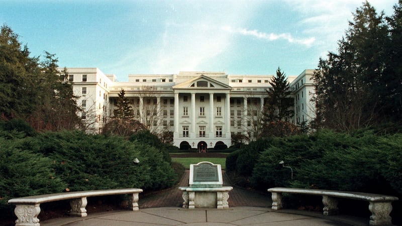 The Greenbrier Hotel, a five-star resort in White Sulphur Springs, W.Va., is seen on Nov. 30,...