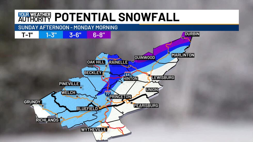 Wrap around moisture will change rain to snow Sunday afternoon with accumulation possible as...