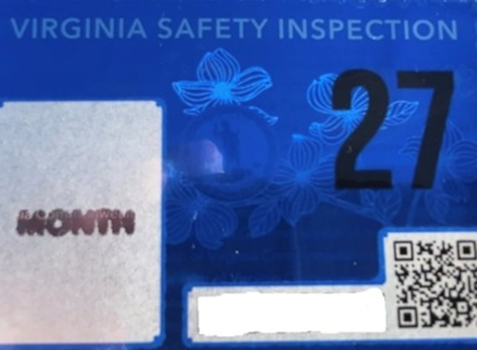 Virginia state police announce new inspection stickers for 2026